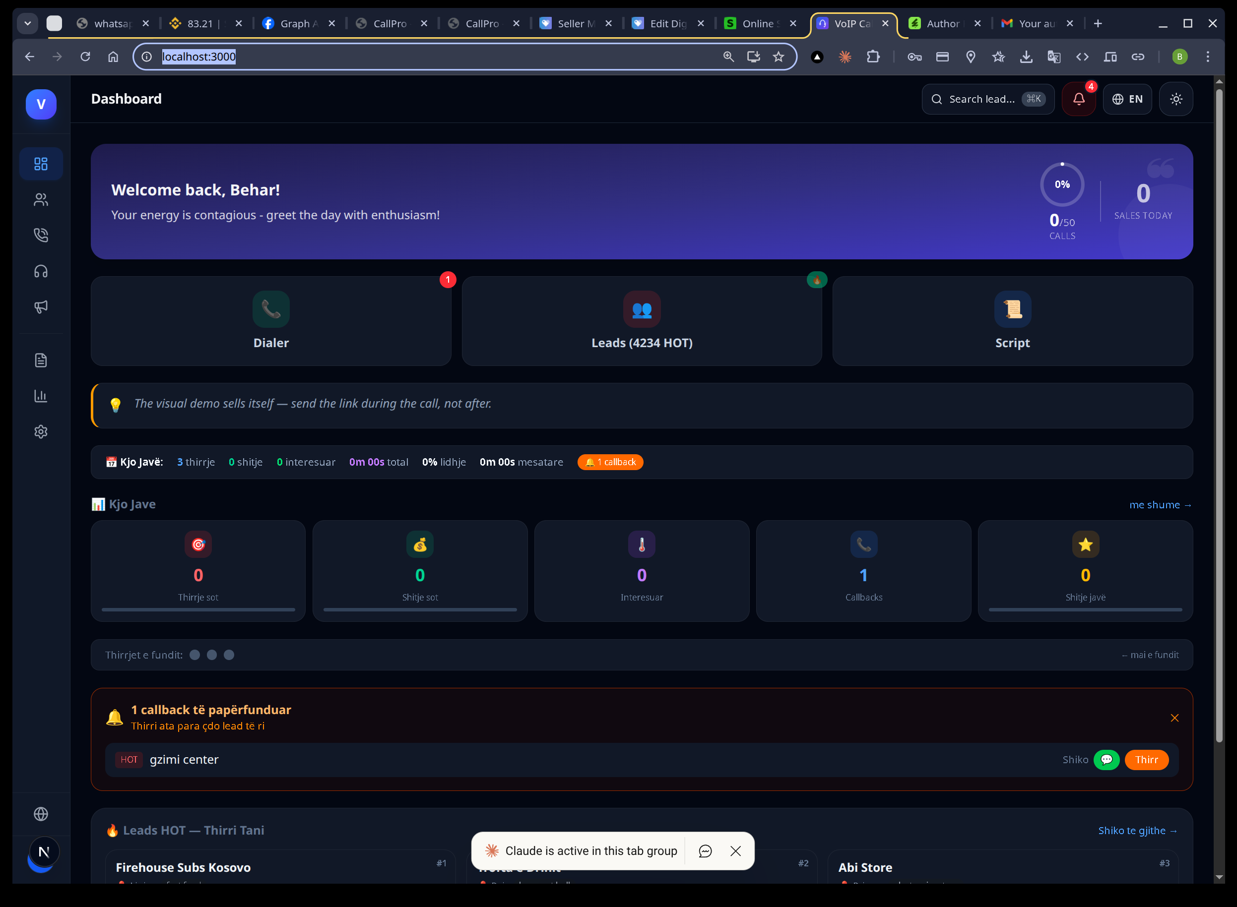 CallPro - Main product screenshot demonstrating key features and user interface
