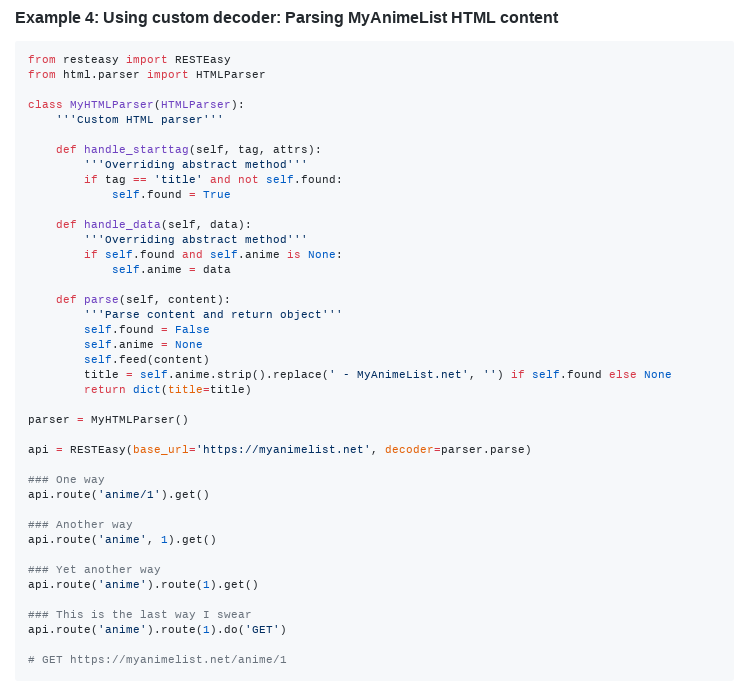 RESTEasy (Python REST API client) gallery image