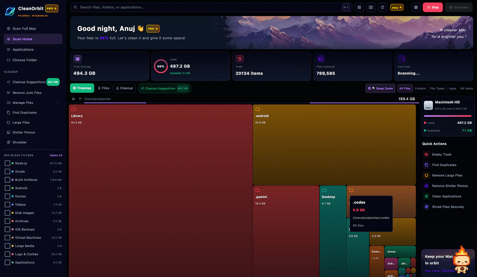 CleanOrbit 2.0 screenshot 2
