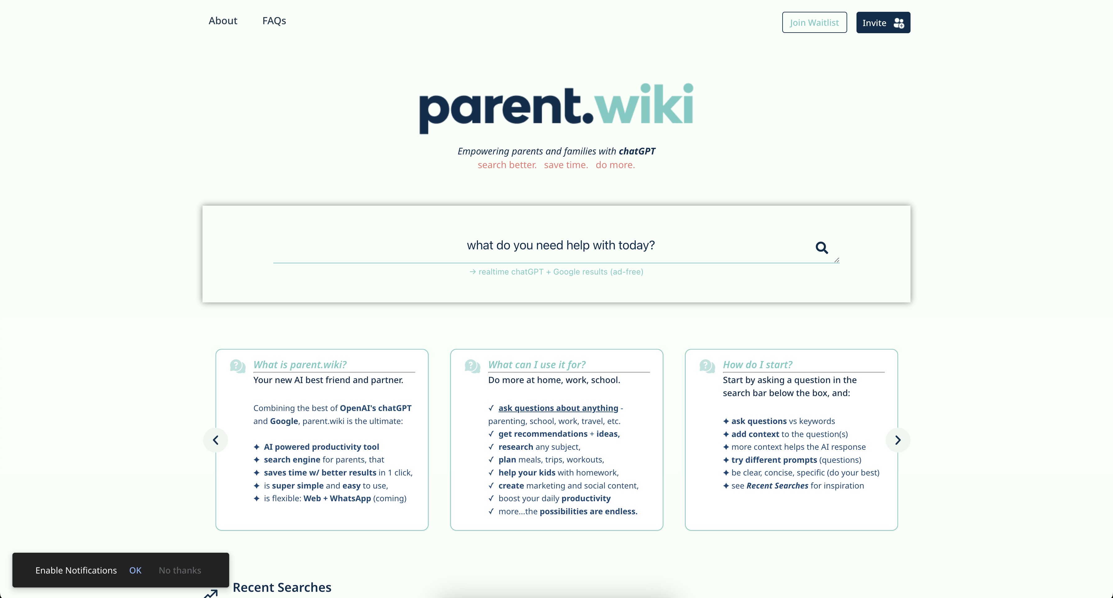 Parent.wiki - Ricerca e produttività Assistente per genitori e famiglie media 2