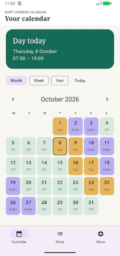 Shift Worker Calendar gallery image