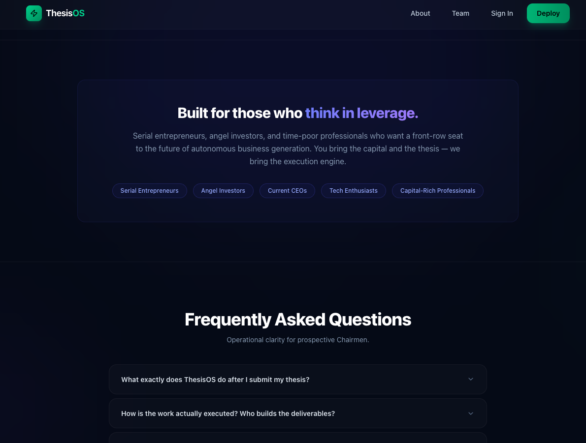 ThesisOS - Your AI-powered CEO gallery image