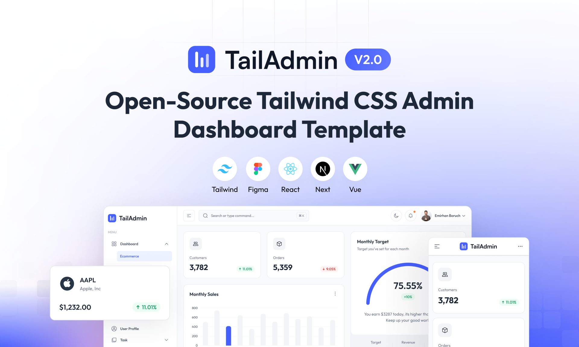 TailAdmin 2.0 media 1