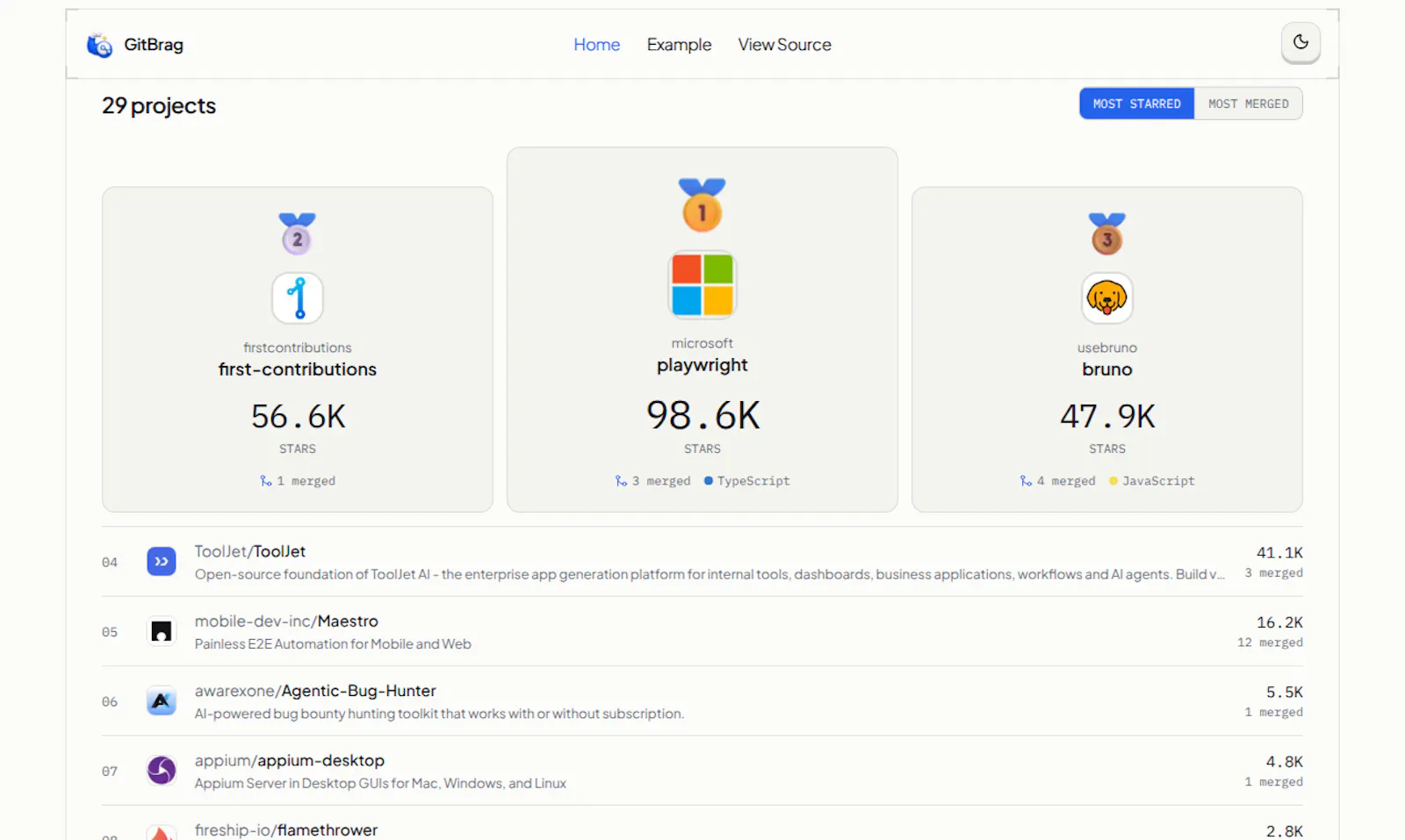 GitBrag screenshot 3