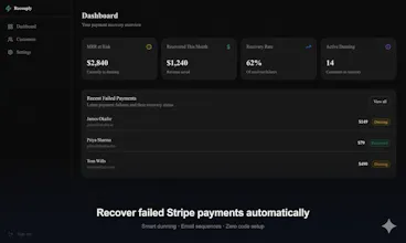 Recouply: Recover Failed Stripe Payments gallery image