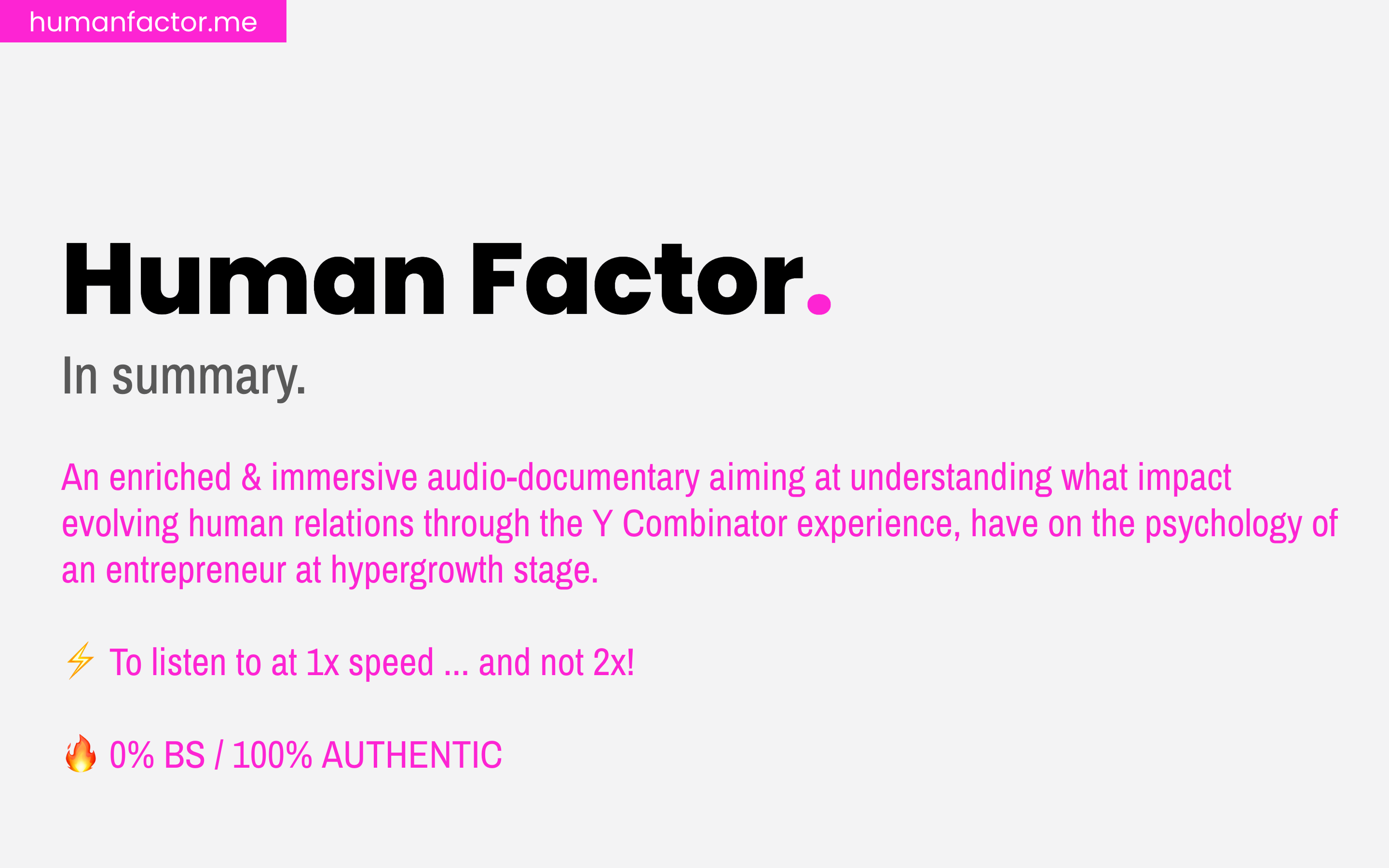 Human Factor. gallery image