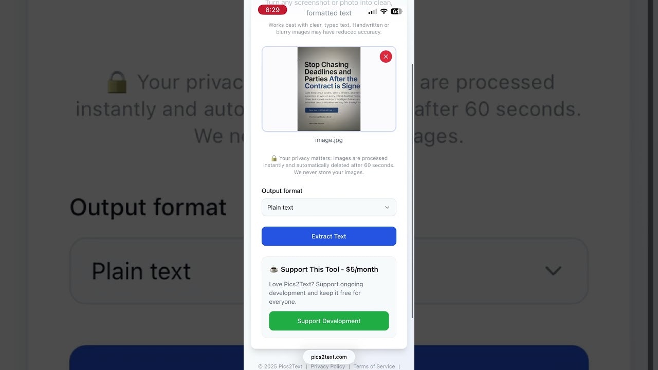 Pics2Text gallery image