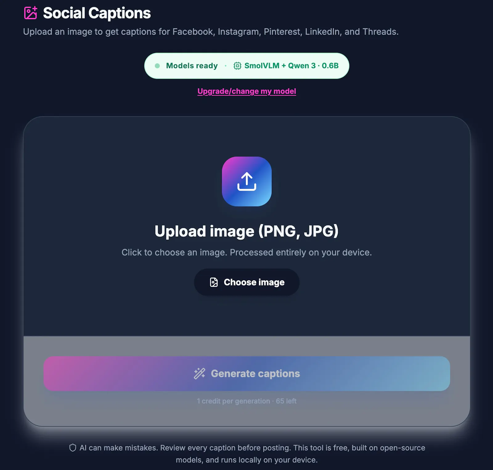 AI Social Captions screenshot 2