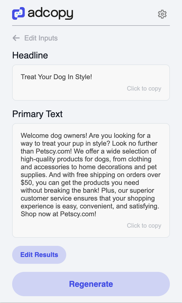 AdCopy.ai - Crear una copia publicitaria de Facebook de alta conversión en 60 segundos media 4