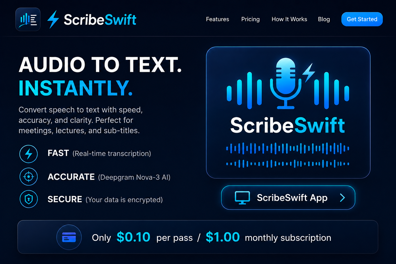 ScribeSwift- transcription,live caption  gallery image