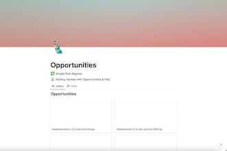 Simple Risk Register - Notion Template gallery image