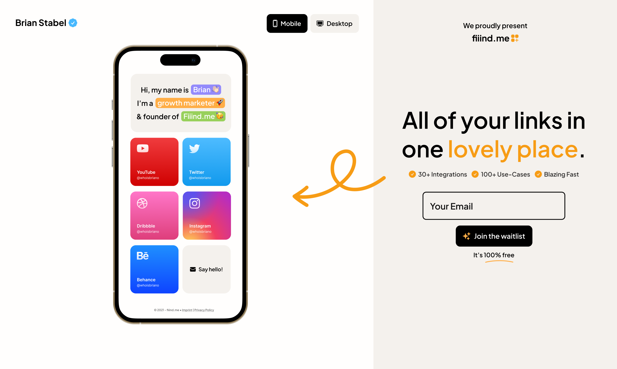 Fiiind.me - すべてのリンクは1つの素敵な場所にあります！✨メディア1