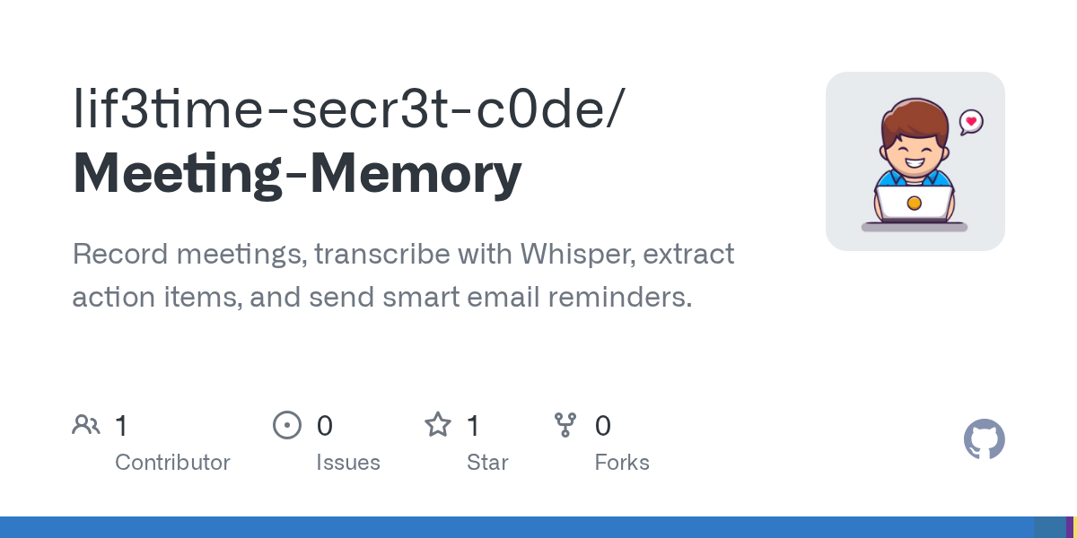 Meeting Memory - Main product screenshot demonstrating key features and user interface
