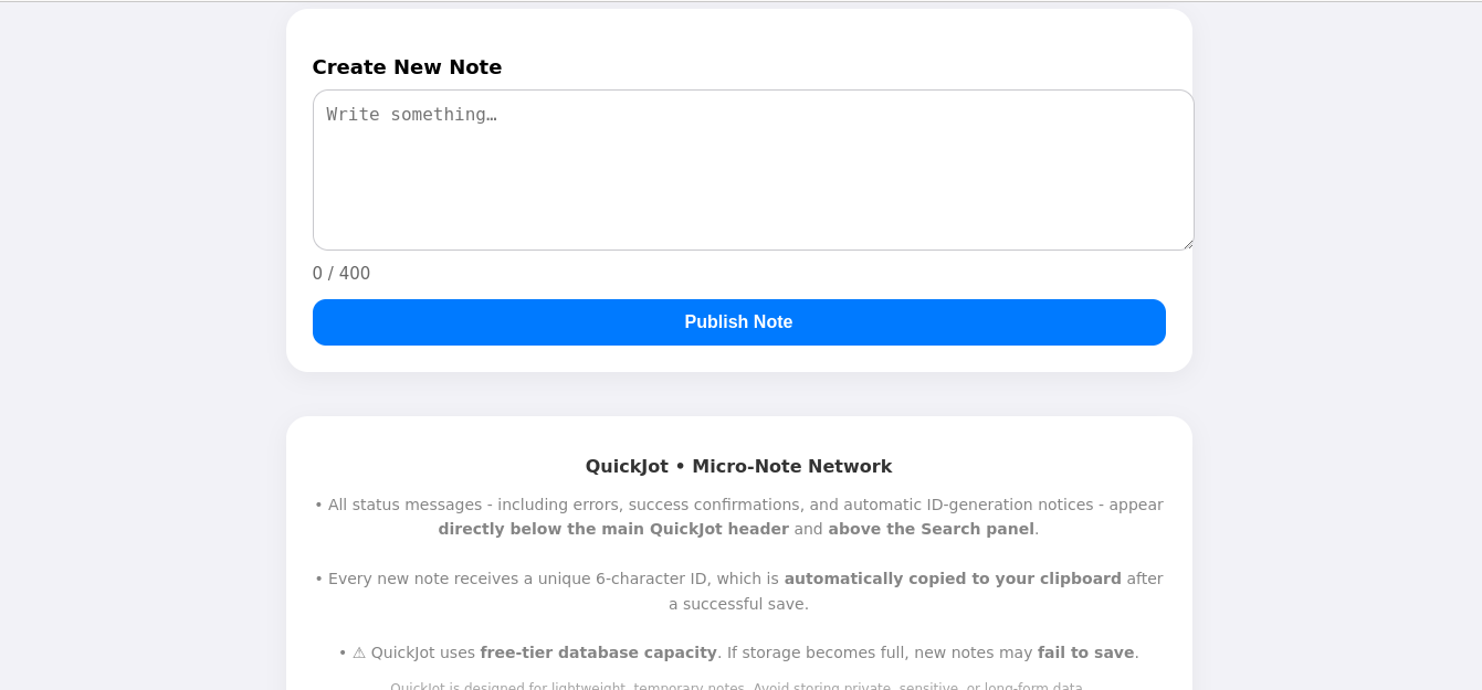 QuickJot - Screenshot 3 showing product features and functionality