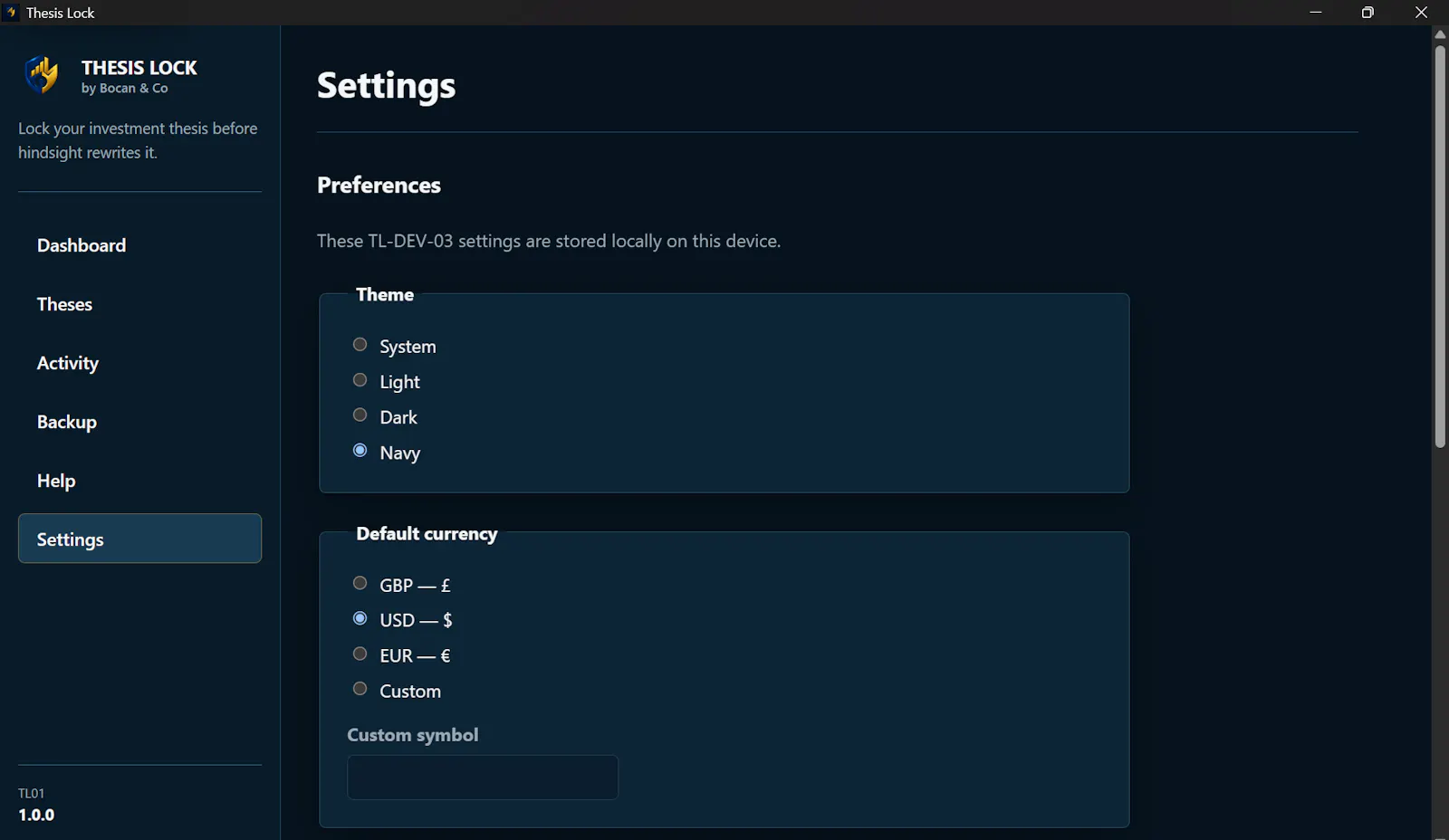 Thesis Lock screenshot 1