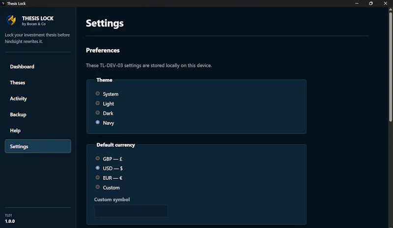 Thesis Lock screenshot 1