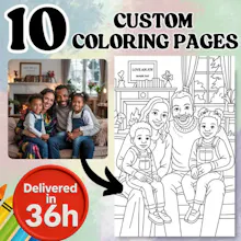 Custom Photo Coloring Pages gallery image