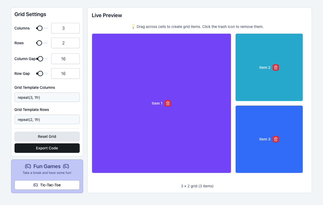 css grid generator gallery image