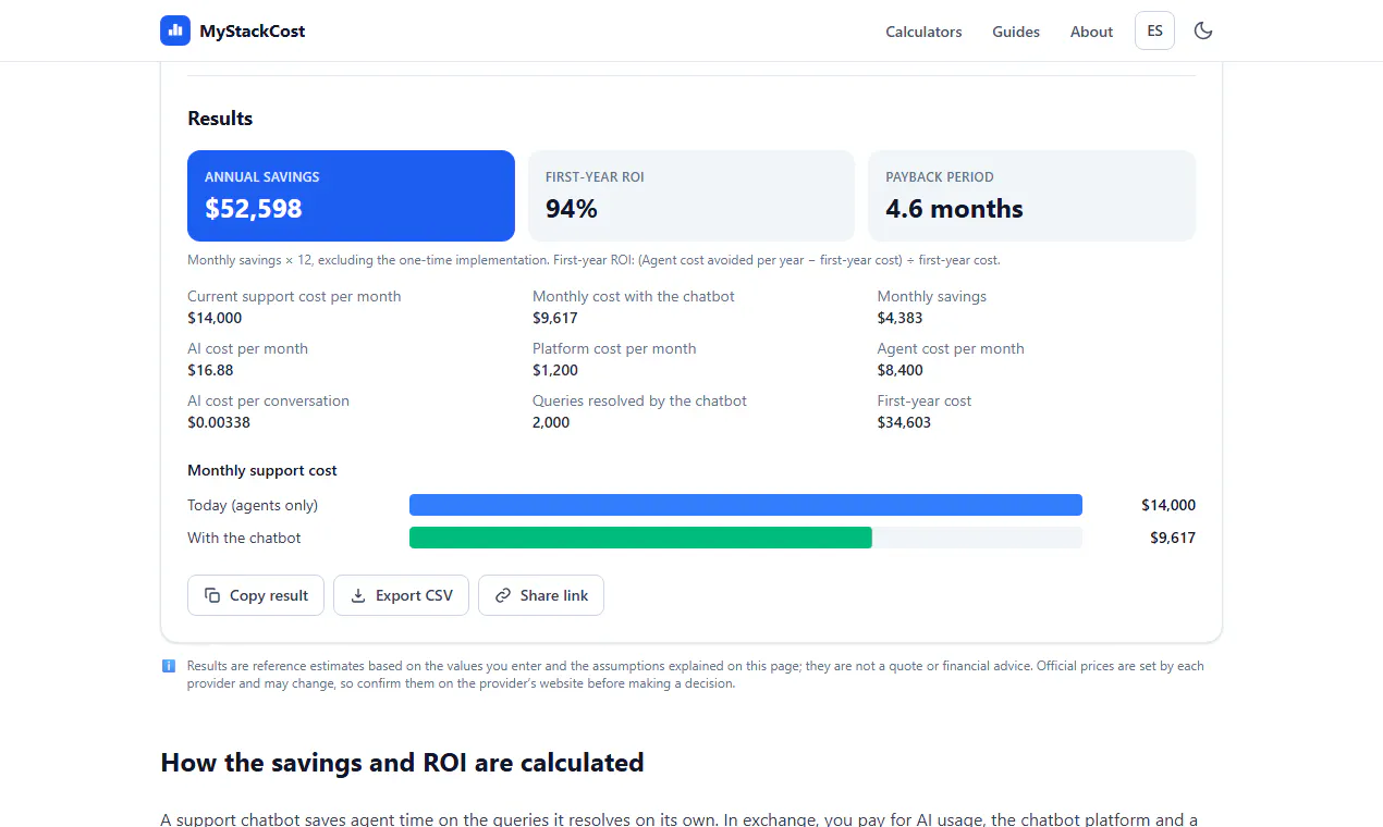 MyStackCost gallery image