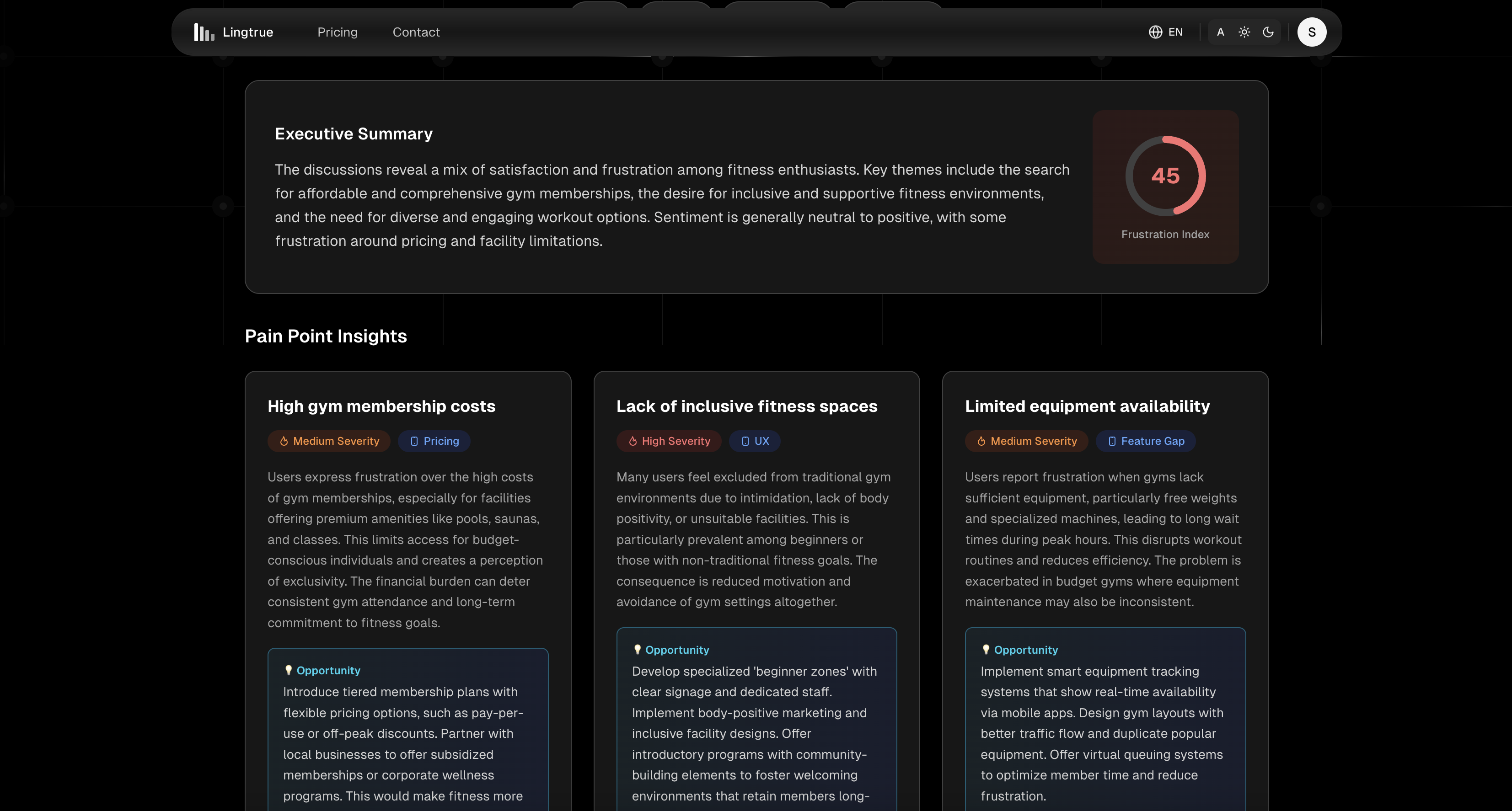 LINGTURE - Screenshot 4 showing product features and functionality