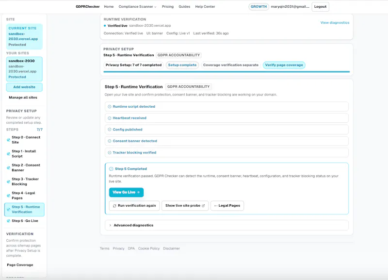 GDPRChecker screenshot 3