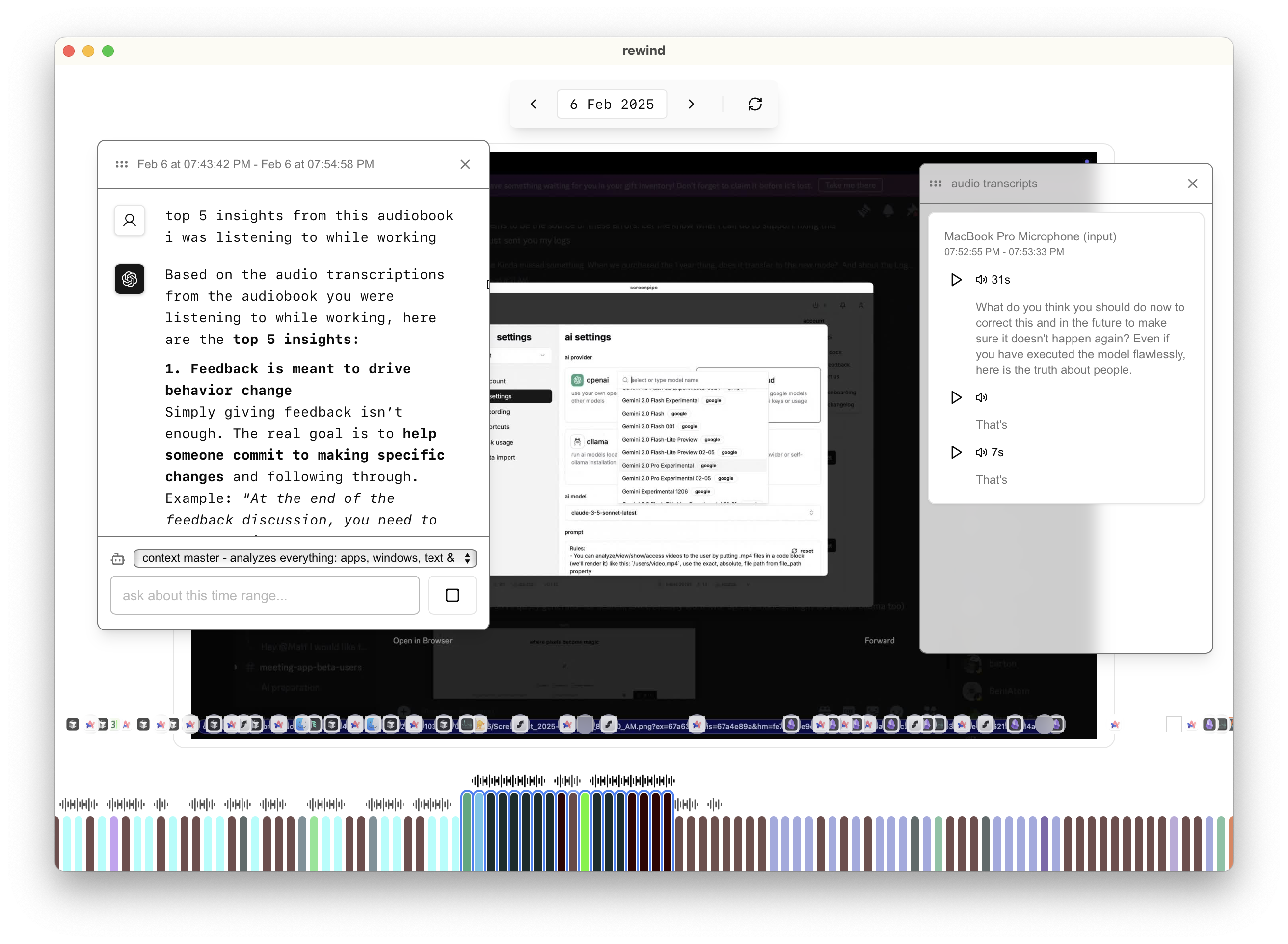 screenpipe - Screenshot 4 showing product features and functionality