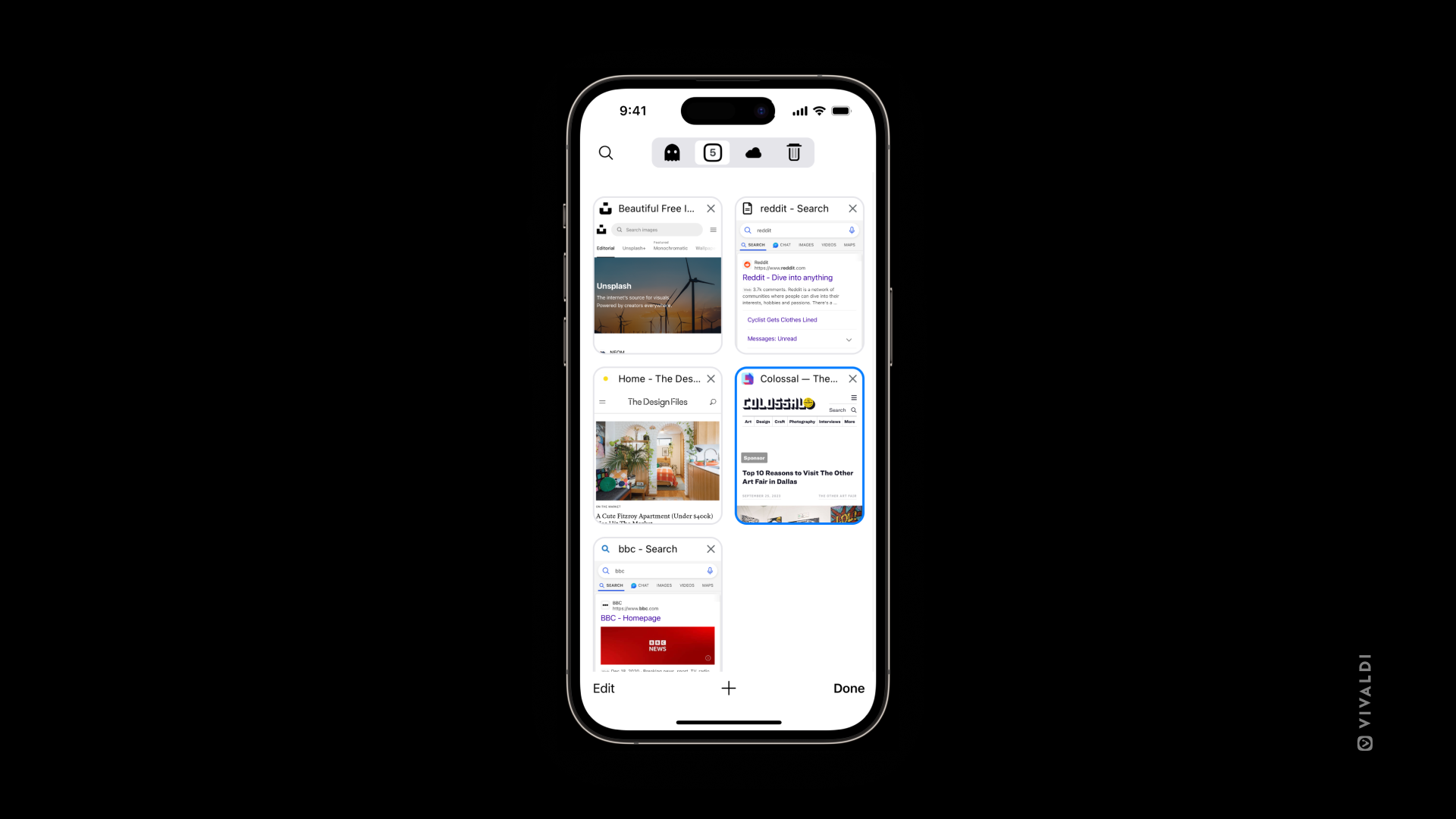 وسائط متصفح Vivaldi على iOS - متصفح الويب القوي والشخصية والخاصة على iOS 5