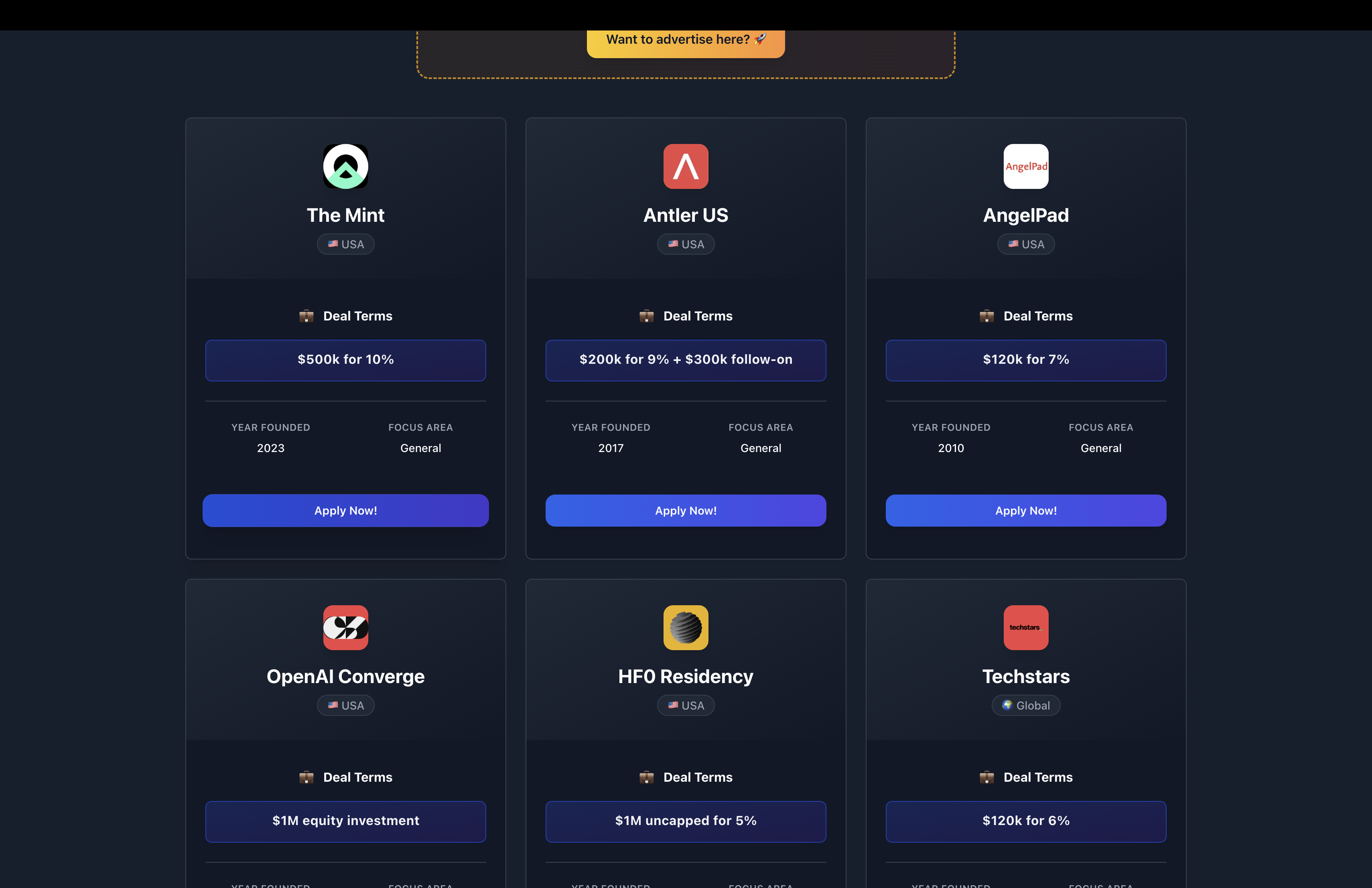 Mídia 1 de raisefunding.io - Encontre o melhor acelerador de inicialização.Aplicar diretamente.