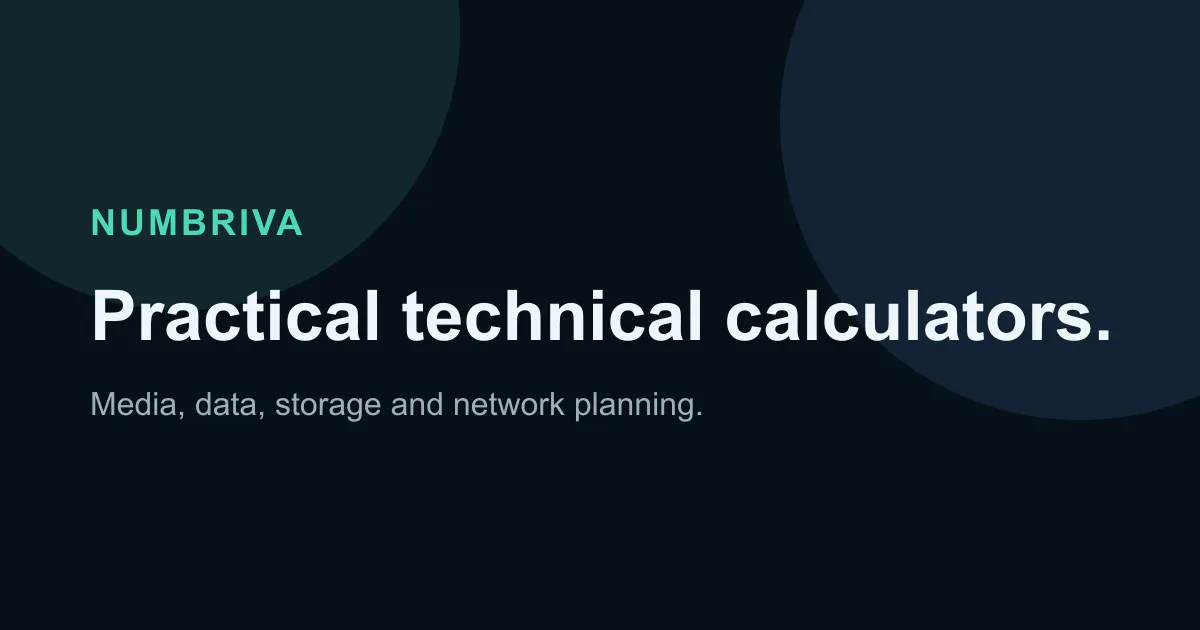 Numbriva – Free Online Calculators gallery image
