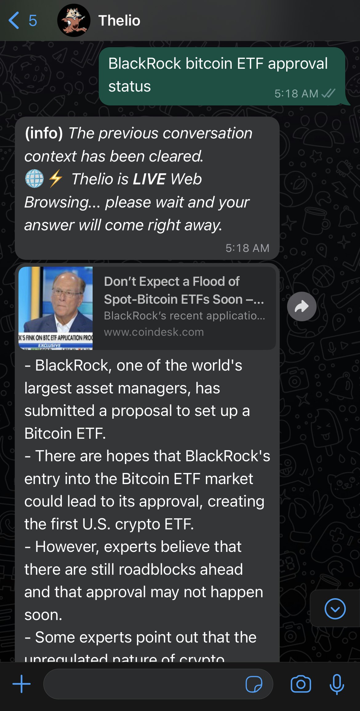 Media Thelio - Chatgpt dengan pelayaran web masa nyata di WhatsApp 5