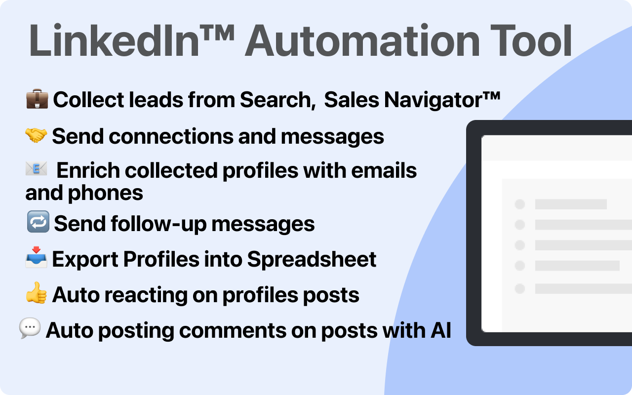 LinkedIn Automation Tool with AI gallery image