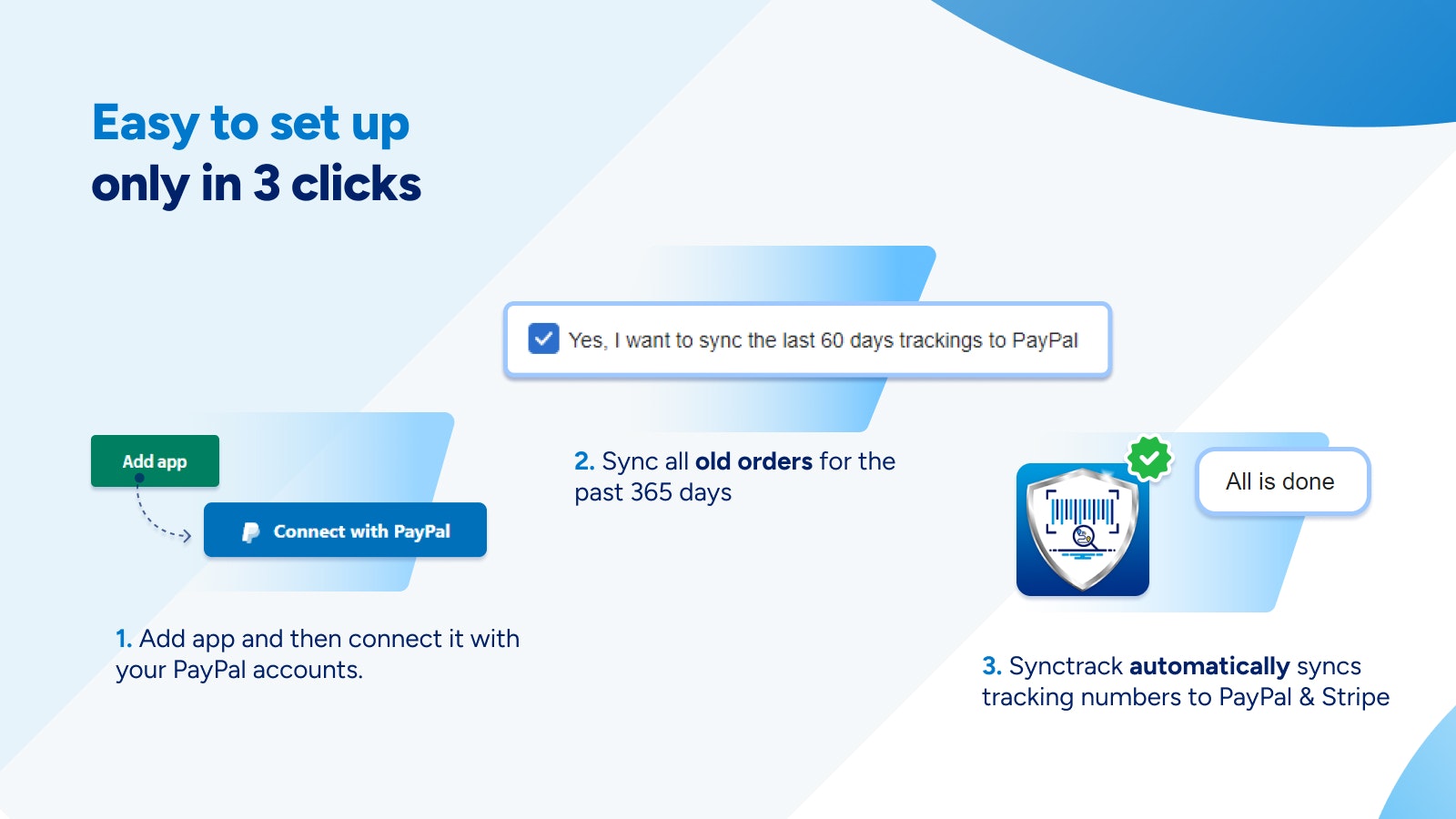 Synctrack PayPal 추적 동기화 - 자동 동시 페이팔 추적 정보 및 스트라이프. 미디어 7