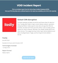 The VOID (Verica Open Incident Database) gallery image