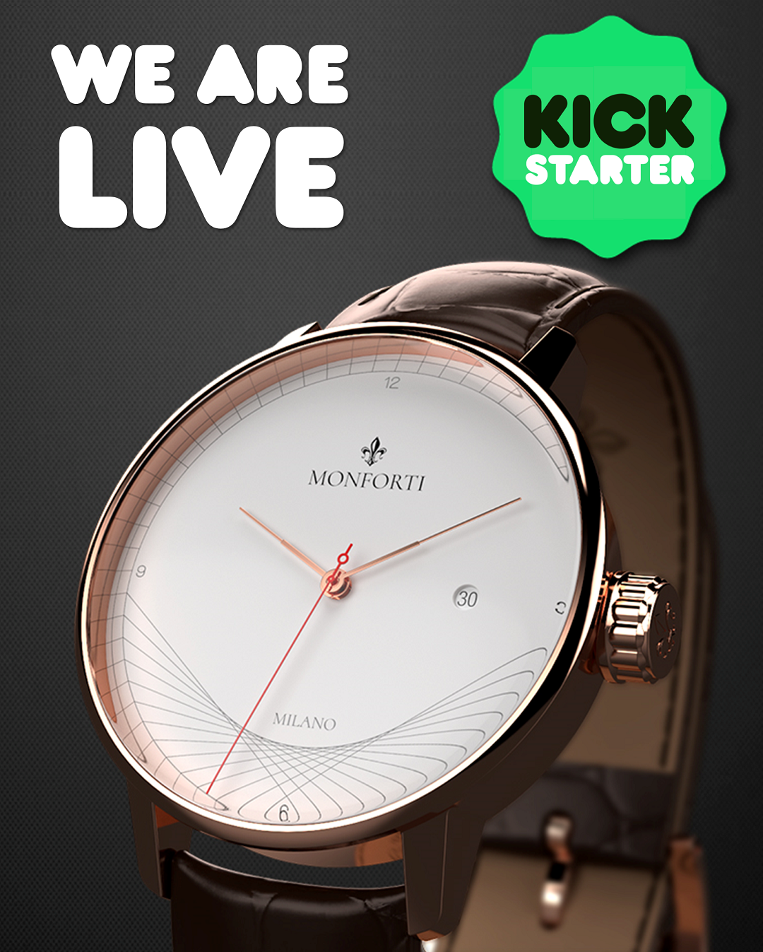 Kickstarter Live now - Italian Design watches Inspired by Leonardo da Vinci gallery image