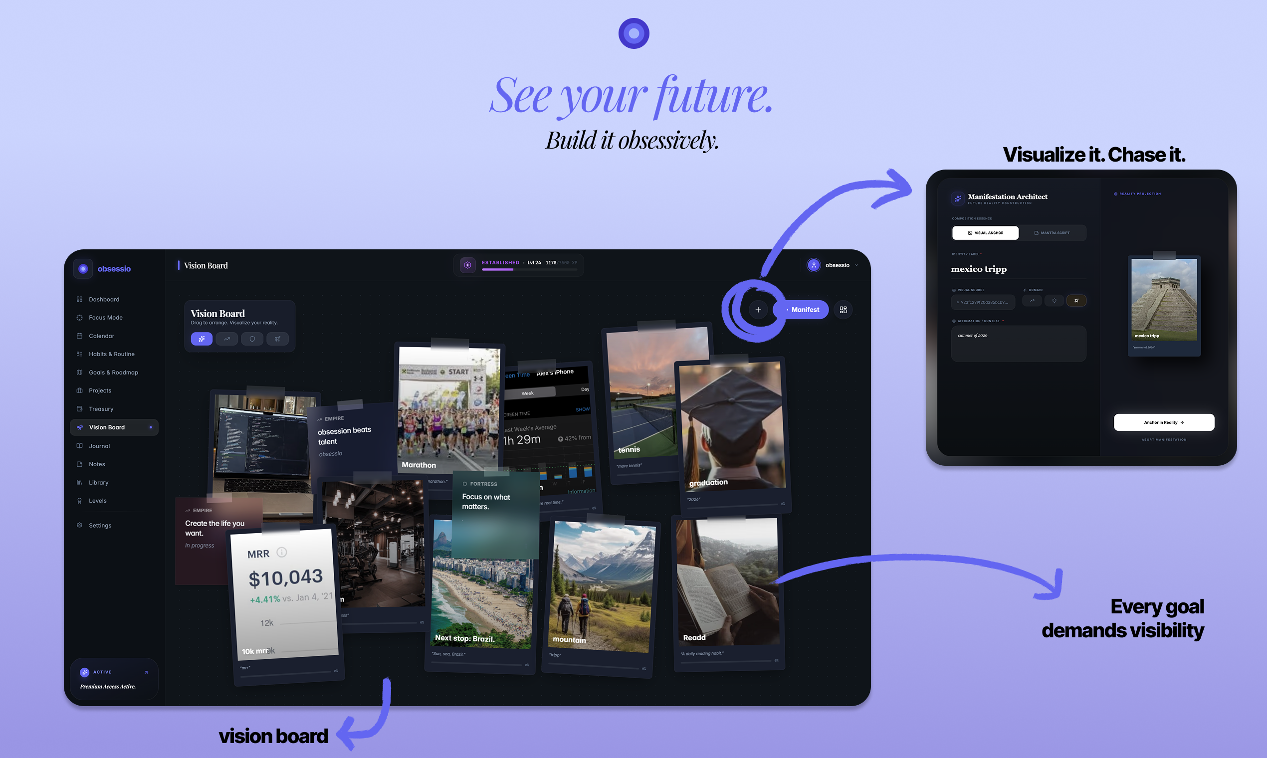 Obsessio - Screenshot 2 showing product features and functionality
