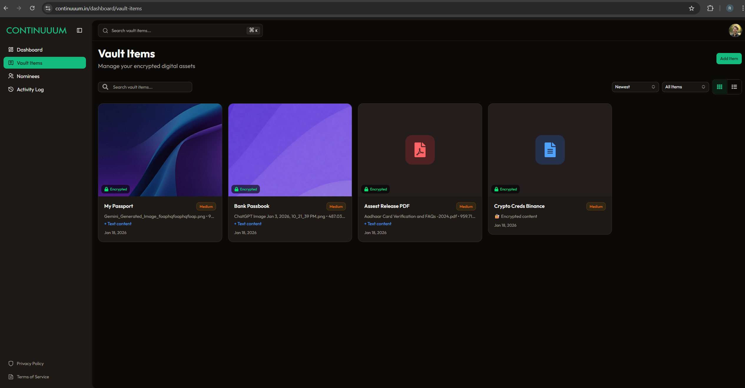 Continuuum - Screenshot 3 showing product features and functionality