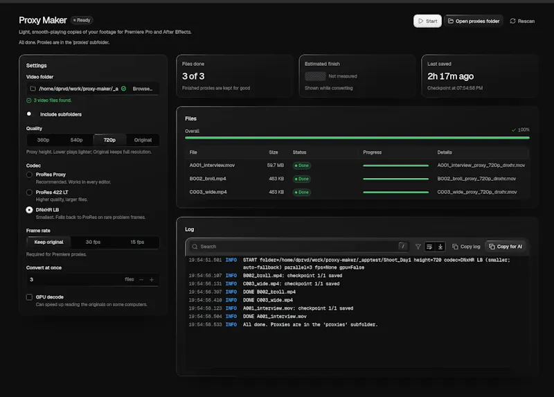 Beamline UI screenshot 3
