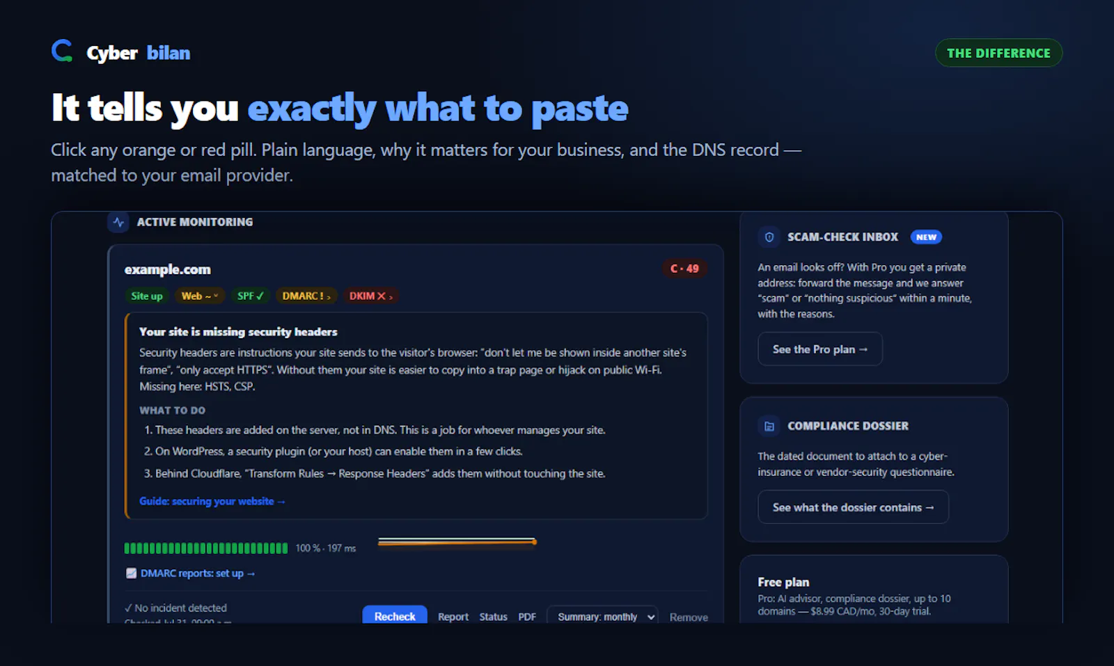 Cyberbilan screenshot 2