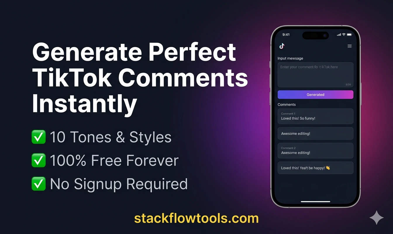 TikTok Comment Generator Free Tool 대표 미리보기