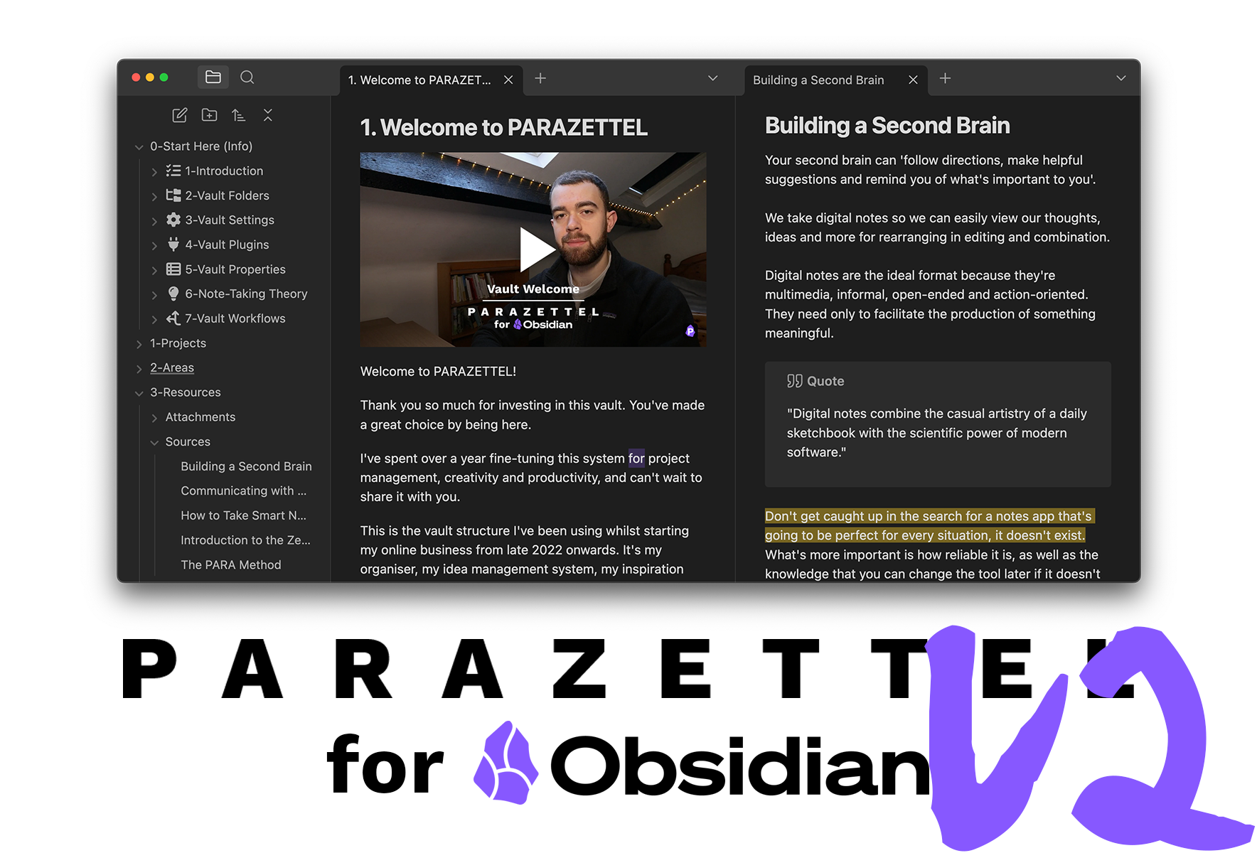 PARAZETTEL for Obsidian V2 media 2