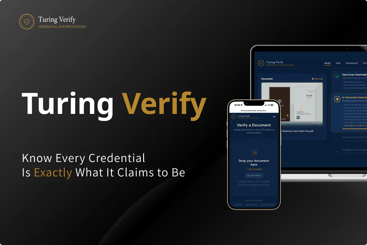 Turing Verify product banner
