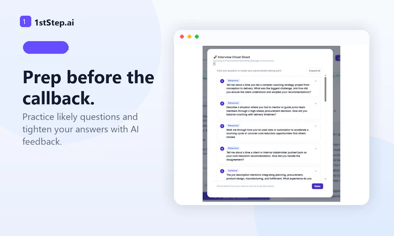 app.1stStep.ai screenshot 9