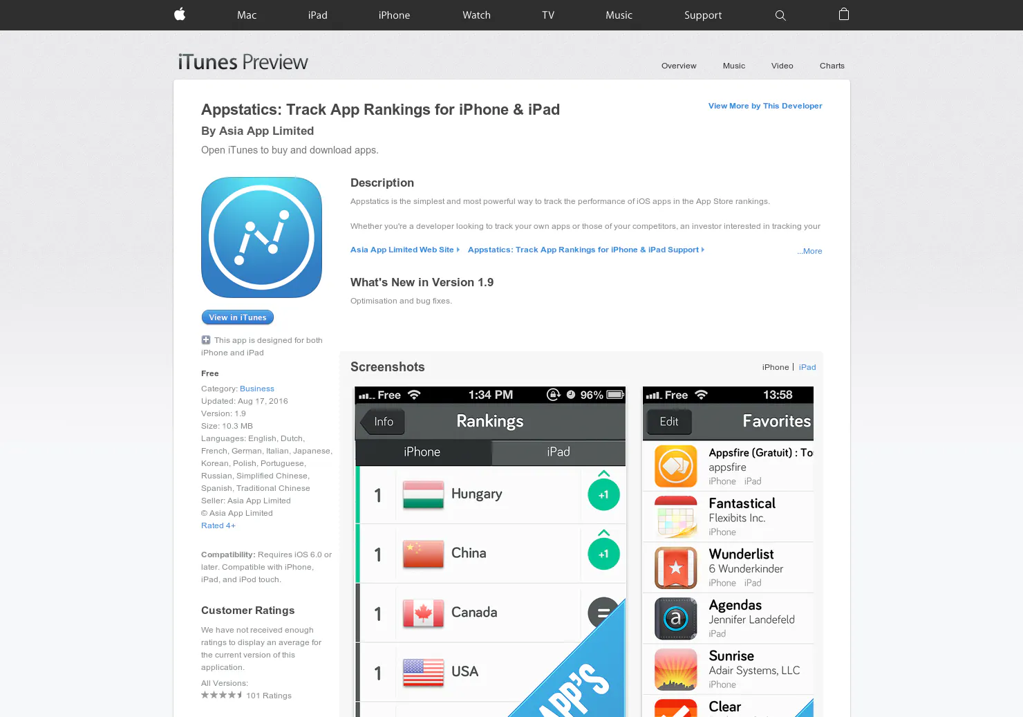 Appstatistics