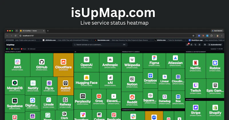 isUpMap.com screenshot 1