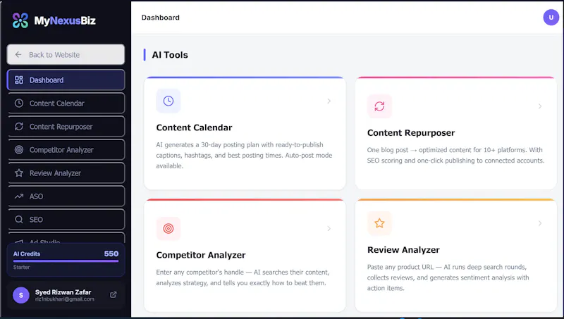 MyNexusBiz screenshot 2