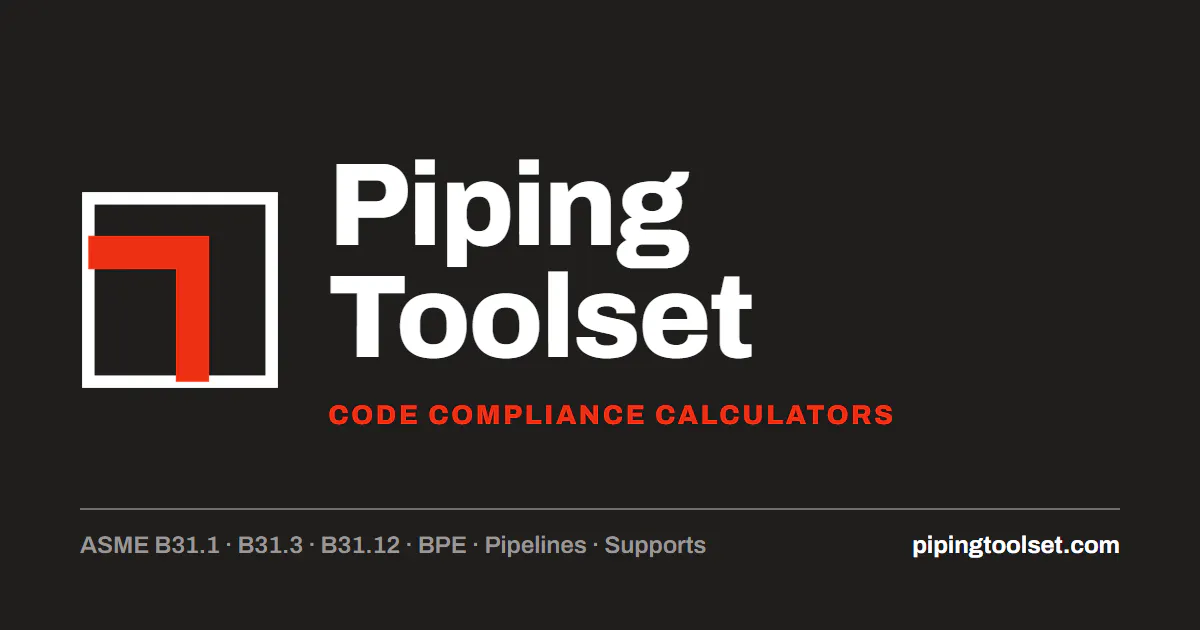 Piping Toolset ASME Piping Calculators gallery image