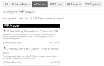RSS Aggregator Plugin for WordPress gallery image