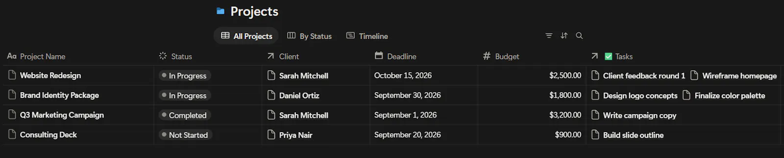 Client & Project Tracker for Freelancers screenshot 3
