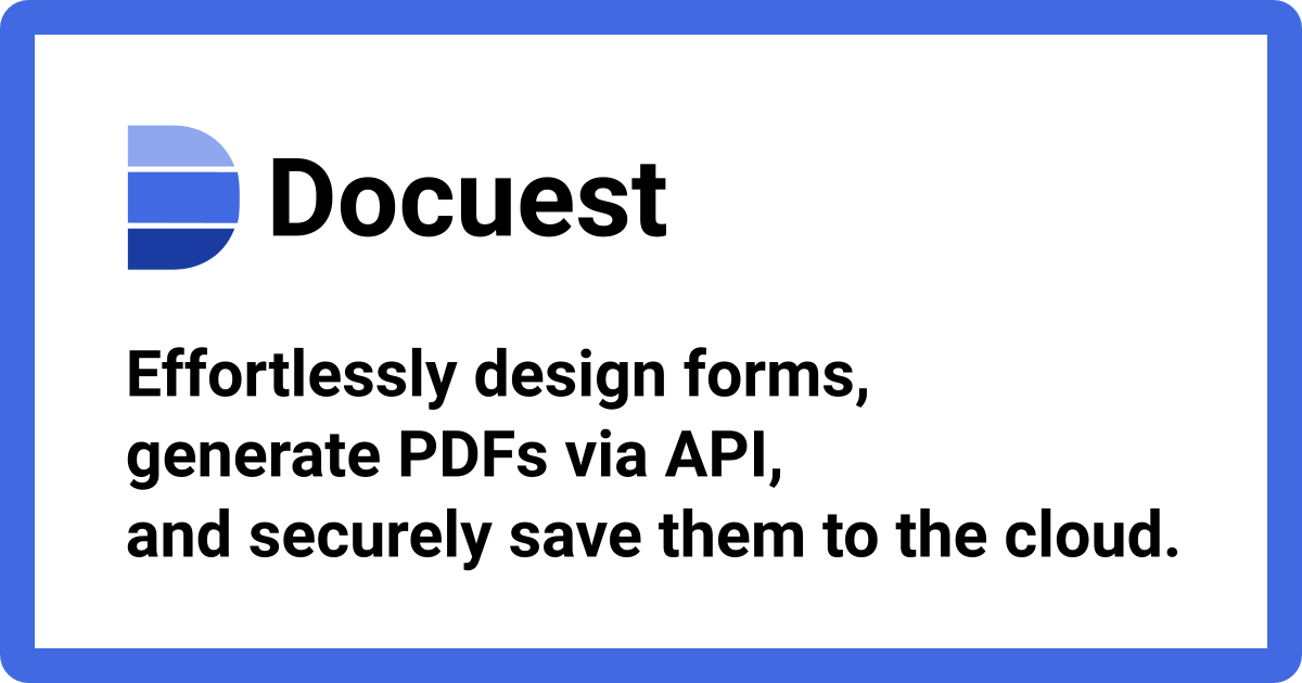 DocUest - API-basierter PDF-Dokumentgenerator Medien 1