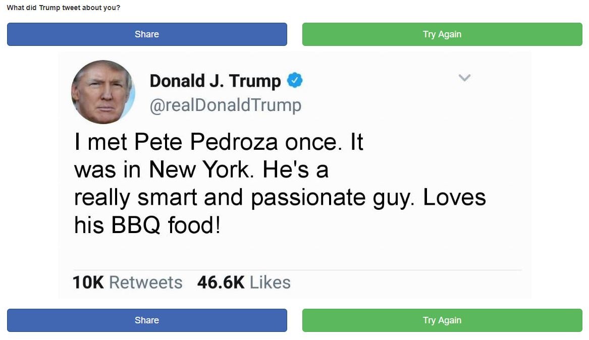 What did Donald Trump Tweet about you? gallery image